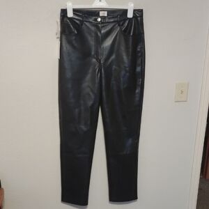 Wilfred Black Faux Leather Pants